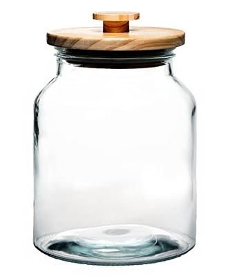 Berkware Mini Glass Jar Set and Air Tight Sealable Containers for Kitchen and Pantry Organization, Clear