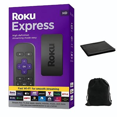 Roku Express (New) | HD Roku Streaming Device with Simple Remote (no TV  controls), Free & Live TV