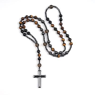 Black Obsidian Beaded Rosary Making Kit-ROSARY-KIT-OBSIDIAN