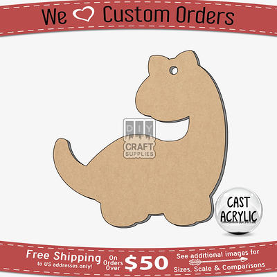 Dinosaur With Bow, Dino, Keychain, Badge Reel, Phone Grip, Diy, Craft, Blank,  Acrylic, Shape - Yahoo Shopping