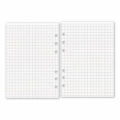 Grid or Dot Paper A5 6 Ring Binder Refills 