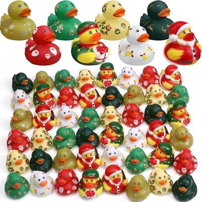 Syhood 24 Pcs Bulk Large Christmas Rubber Ducks 5 Inch Winter