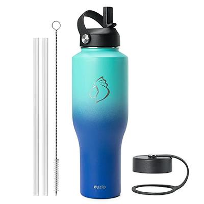 VEGOND 40 oz Insulated Water Bottle Stainless Steel Metal Water Bottles  with Leak Proof Straw Lid & Spout Lid, Wide Mouth Double Walled Vacuum  Travel