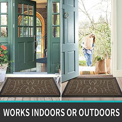 DEXI Door Mat Front Indoor Outdoor Doormat, Heavy Duty Rubber