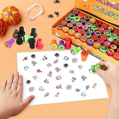 100 Pieces Assorted Stamps for Kids Self-Ink Stamps (50 Different Designs