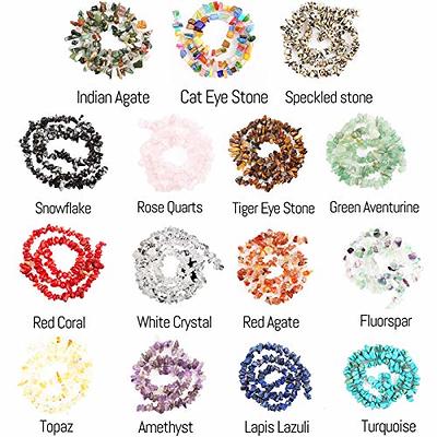 Natural Chip Stone Beads 5-8mm Irregular Gemstone Beads Kit Multicolor  Healing Crystal Loose Rocks Bead Hole Drilled for Jewelry Necklace Bracelet  Earring Making Supplies DIY Art Crafts 