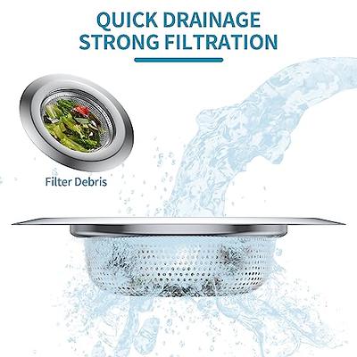 3PCS Kitchen Sink Drain Strainer and Sink Strainer Stopper Kit, Anti  Clogging Stainless Steel Sink Disposal Stopper with Large Wide Rim 4.5 inch  Diameter for Kitchen Sinks. (3) - Yahoo Shopping