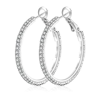 Rhinestone hoop earrings - Black - Ladies | H&M