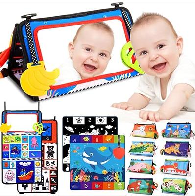 Diyfrety 3 in 1 Tummy Time Baby Mirror Toys 0-6 6-12 Months High