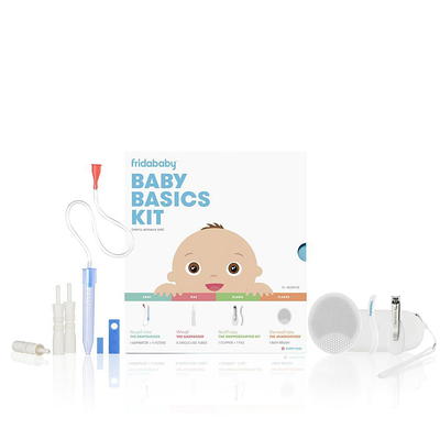 Baby Basics Kit by Frida Baby Includes NoseFrida, NailFrida, Windi,  DermaFrida + Silicone Carry Case