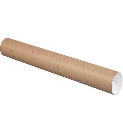 12-Pack Mailing Tubes with Caps, 2x12-Inch Kraft Paper Poster Tube