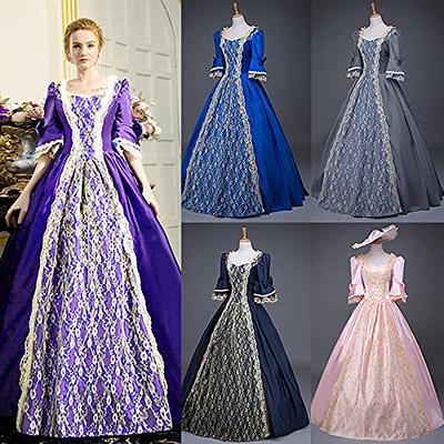 Medieval Renaissance Elegant Women's Victorian Princess Dress Ball Gown  Costume