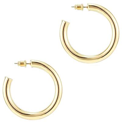 ChicSilver 925 Sterling Silver Hoop Earrings for Women 70mm Large