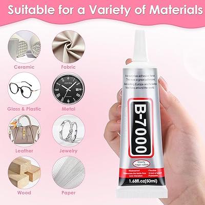 B7000 Fabric Glue with Precision Tips - 110ml/3.7oz (1 Pack) - Jewelry Bead  B-7000 Glue with Precise Tips for Rhinestones Fabric, Glass, Jewelry