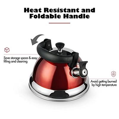 3L Whistling Kettle Stainless Steel Portable Camping Kettle Teapot