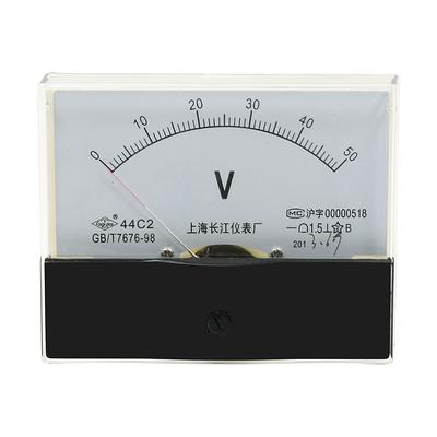 DC 0-50V Rectangle Analog Voltmeter Voltage Panel Meter Gauge - DC 0-50V -  Yahoo Shopping