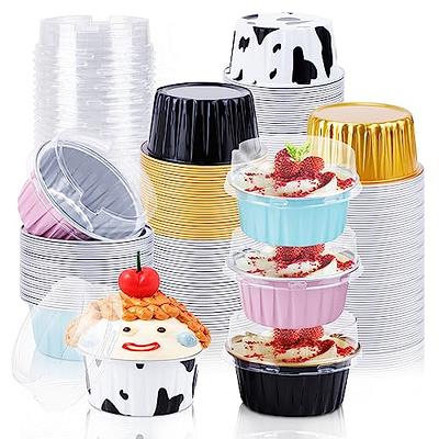 100pcs Black Foil Cupcake Liners & Muffin Cups & Baking Cups For