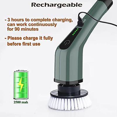 Household Electric Spin Scrubber Cordless Electric Mop, Power Spinning  Scrub Brush,Handheld Shower Cleaner Brush with 3 Replaceable Brush Heads  for Tile, Tub, Dish, Sink, Grout, Wall, Kitchen 