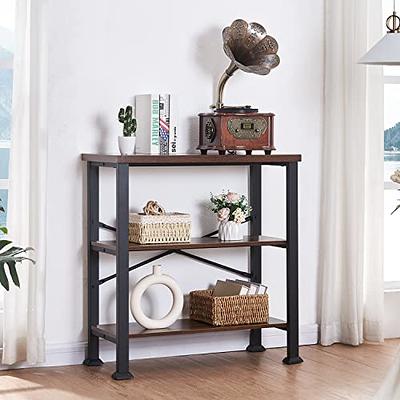 3 Tier Bookshelf,, 3 Tier Bookcase, Small Bookshelf Short Bookshelf 3 Shelf  Bookshelf, Vintage Standing Metal Frame Book Shelves - Yahoo Shopping