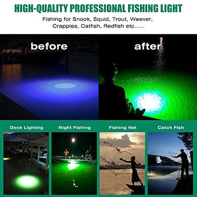 HUSUKU FS0-2 LED Underwater Fishing Light, 12V or 110V 16inch 200W