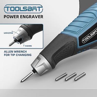 TOOLSBAT Engraver 15W Engraving Tool - Metal Engraver with 4 Tungsten  Carbide Steel Bits & 2 Stencils 5 Speed Etching Tool Perfect for DIY  Personalizing and Engraving Leather, Glass, Stone, and Wood - Yahoo Shopping