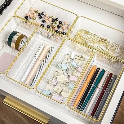 STORi Clear Plastic Vanity and Desk Drawer Organizers