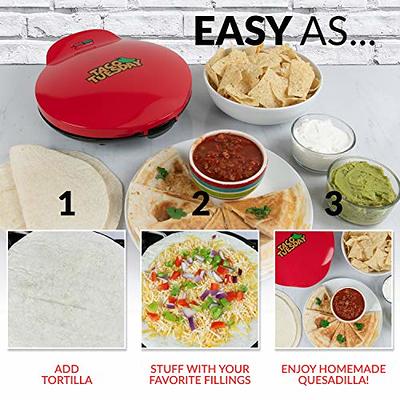 Taco Tuesday Deluxe 10-inch 6-Wedge Electric Quesadilla Maker with Extra  Stuffing Latch, Red - Yahoo Shopping