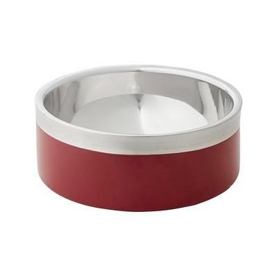 FRISCO Double Wall Insulated Dog & Cat Bowl, Maroon, 6 cup, 1