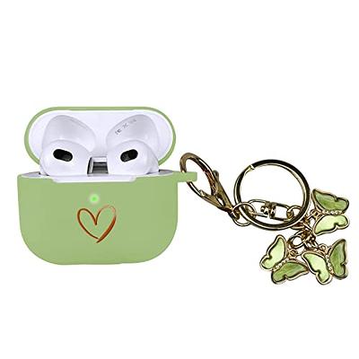 Clear butterfly Cute Cover for Airpods Pro 2nd Generation Case with Beaded  Keychain for Women For Airpods 1 2 3 Pro2 Soft Cover