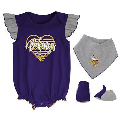 Minnesota Vikings Newborn & Infant Little Player Long Sleeve 2-Pack  Bodysuit Set - Gold/Purple