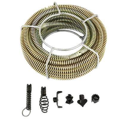 The Plumber's Choice 25 ft. Drum Auger Steel Plumbing Drain Snake with Drain  Cleaning Cable SU3248 - The Home Depot