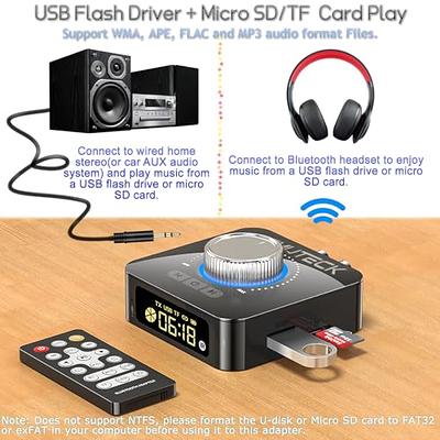 Bluetooth 5.0 Audio Receiver Transmitter USB 3.5mm Jack For TV PC Car Kit  Wireless Adapter