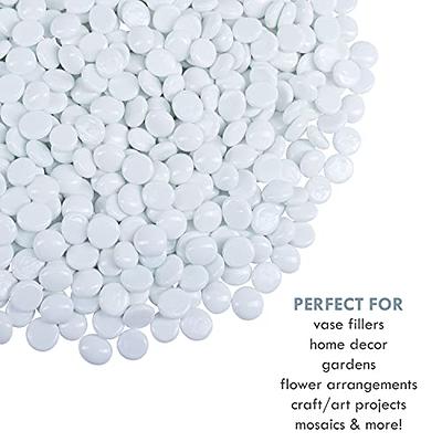 Galashield Black Flat Glass Marbles for Vases Black Stone Glass Gems Beads  Pebbles Vase Filler (1 LB, Approx. 100 PCS)