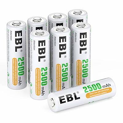 EBL AA 2800mAh High Performance Ni-MH Rechargeable Batteries, 4 Pack