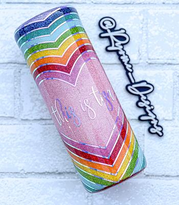 Custom Teacher 20oz Rainbow Skinny Tumbler – Coffee And Glitter Mom