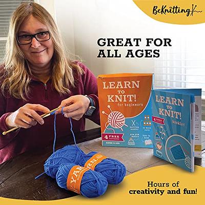 BeKnitting Knitting Starter Kit for Beginners, Great Craft for Adults and  Kids