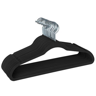 Slimline Black Velvet Plastic Combo Hanger Rebrilliant Pack Size: 25