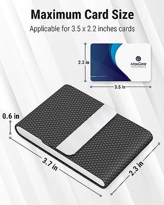 MaxGear Business Card Holder, PU Leather Business Card Case Pocket Card  Holders for Men or Women, Me…See more MaxGear Business Card Holder, PU  Leather
