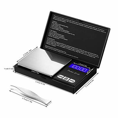 Digital Pocket Scale Set,100 g 0.01 g Mini Scale Electronic Grams Scale  with 1 g, 2 g, 5 g, 10 g, 20 g, 100 g Calibration Weight and Calibration