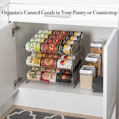 4 Pack Stackable Soda Can Organizer Dispenser, Soda Can Organizer For  Refrigerator. Canned Food Storage Rack For Fridge, Pantry, Kitchen,  Countertops, Cabinets, Black