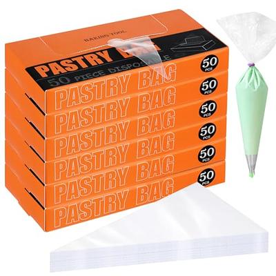 50-pack Disposable Pastry Bags For Cake Decorating - Icing Piping Bags