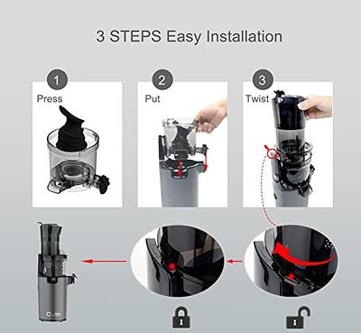 DEWINNER Slow Masticating Mini Juicer Extractor Easy to Clean, juicer  machine