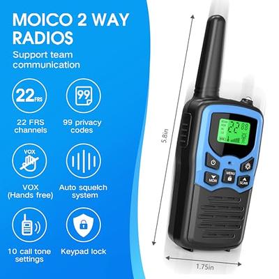 Baofeng Walkie Talkies 22 Channels 2 Way Radio 3 Miles (Up to 5 Miles)  FRS/GMRS Toy for Kids 2 Pack 