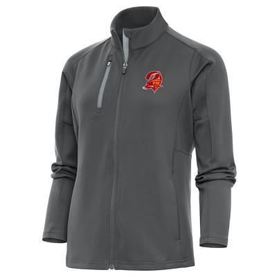 Men's Antigua Steel Tampa Bay Buccaneers Links Full-Zip Golf Jacket