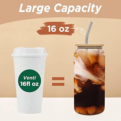 Reusable Glass Coffee Cup 16oz