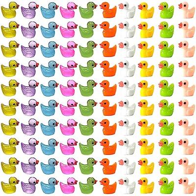 100 PCS Tiny Ducks Realistic Shape Mini Resin Ducks Small Duck