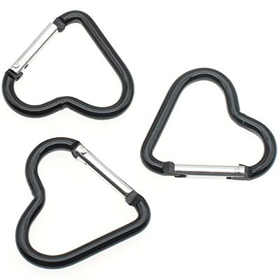 6 Pcs Aluminum Carabiner Black Key Ring Carabiner Key Ring Clip  Carabiner,carabiner Hook Clasp Keychain for Bag/handbag/diy Making 