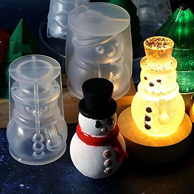 Christmas Candle Molds 4 Pack, 3D Santa Snowman Molds. Soap Chocolate Ice  Molds to DIY Christmas Candle/Soap Gift Chocolate Ice Drink. Food Grade