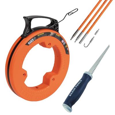 RamPro Fish tape Wire Puller 200ft - Easy to use Cable Puller Tool with  Double Loop Tip 