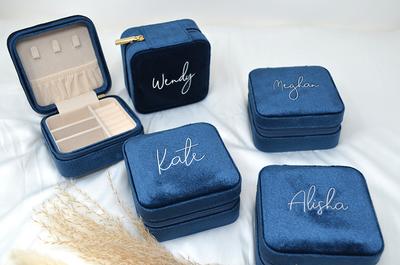 Monogrammed Travel Jewelry Box - Personalized Brides